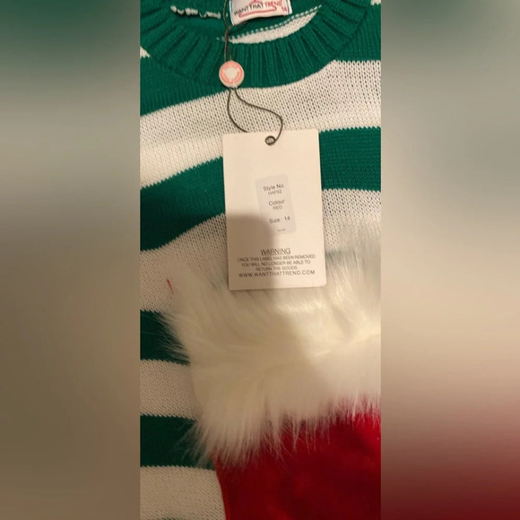 Ugly Christmas sweater with stocking - Picture 3 of 7